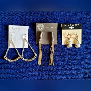 Bundle of Jessica simpson, Nine West, Vincent Camuto earrings